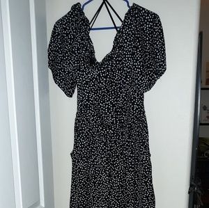 Black and white polka dot jumpsuit